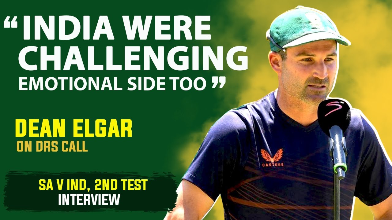 "India were Challenging, Emotional side too" - Dean Elgar on DRS | Virat Kohli stump mic | SA vs IND