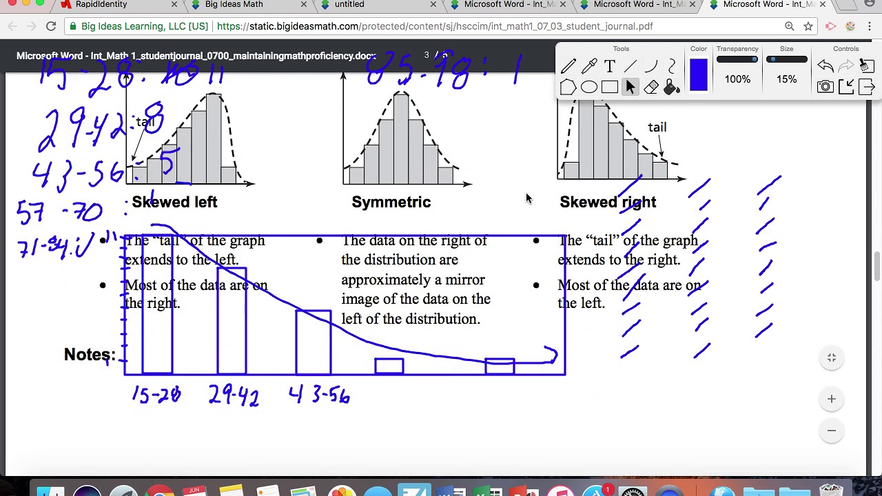 7.3 Shapes of Distributions - YouTube