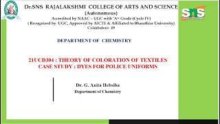 CASE STUDY I KNOW BOUT TEXTILE DYES I DYES FOR POLICE UNIFORMS I SNS INSTITUITONS