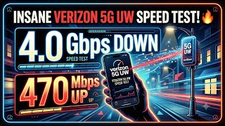 Verizon 5GUW & Fast SpeedTest getting over 4GB down & 470 up 