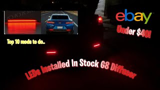 How to install SS Camaro ￼Led Diffuser ￼Lights On Stock G8 Diffuser