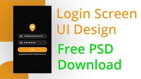 Ui Design Tutorial in Photoshop | Mobile App Login Screen Step By Step in Photoshop