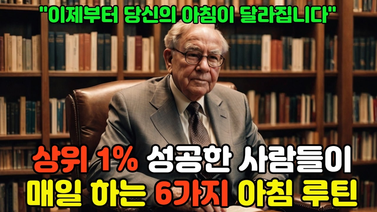 뇌과학이 증명한 상위 1% 멘탈을 만드는 6가지 아침 루틴 | 동기부여 | 성공습관 | 자기관리 | 아침루틴