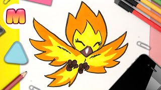 HOW TO DRAW A KAWAII PHOENIX 🔥 Easy Kawaii Drawings 🔥 Learn to Draw Animals