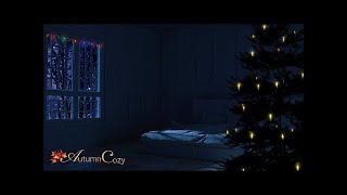 SNOWY WINTER NIGHT BEDROOM AMBIENCE: Room Tone, Soft Wind, Clock screenshot 1
