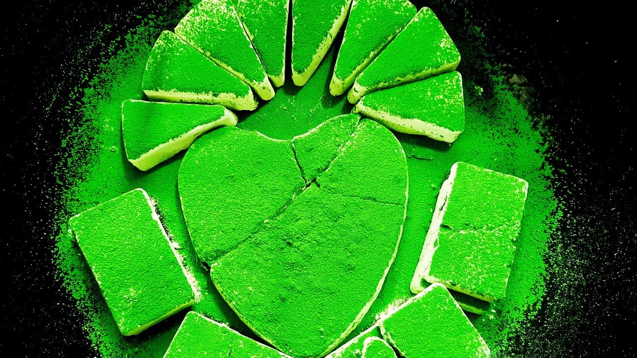 Buttery Homemade's with Squeaky Effect • Melting Mini Reforms with Green Holi Colour ASMR 💚✨💚