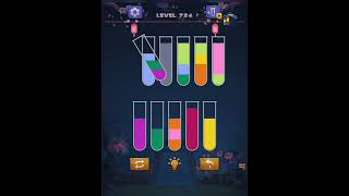 Water color sort puzzle level 724 ios android | Sort water color puzzle leve 724 ios ipad iphone