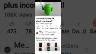 Samsung Galaxy S8 Plus incoming call With Shimmer Ringtone Resimi