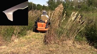 Kavli 'Beast' blades mowing tall thick grass and brush