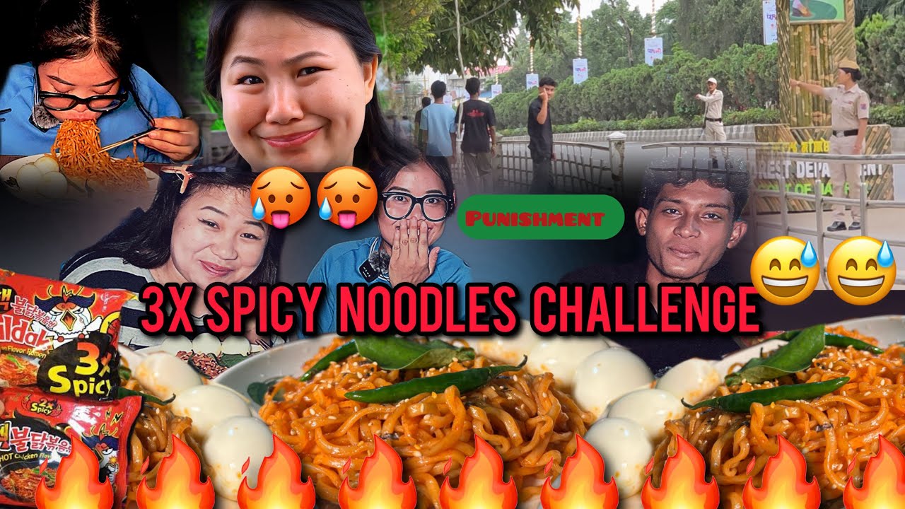 3X SPICY NOODLES CHALLENGE || PUNISHMENT 😺  