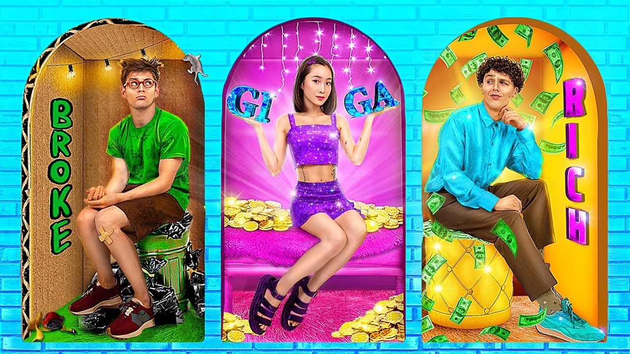 비밀의 방을 만들었어요! 가난한 vs 부자 vs 엄청난 부자의 비밀의 방