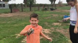 Silly string fight