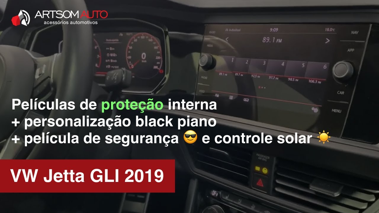 VW Jetta GLI  2019 - Personalização  black piano+ Película de Segurança 😎 e controle solar ☀️