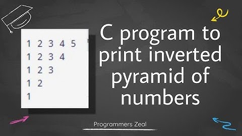 C program to print inverted pyramid of numbers