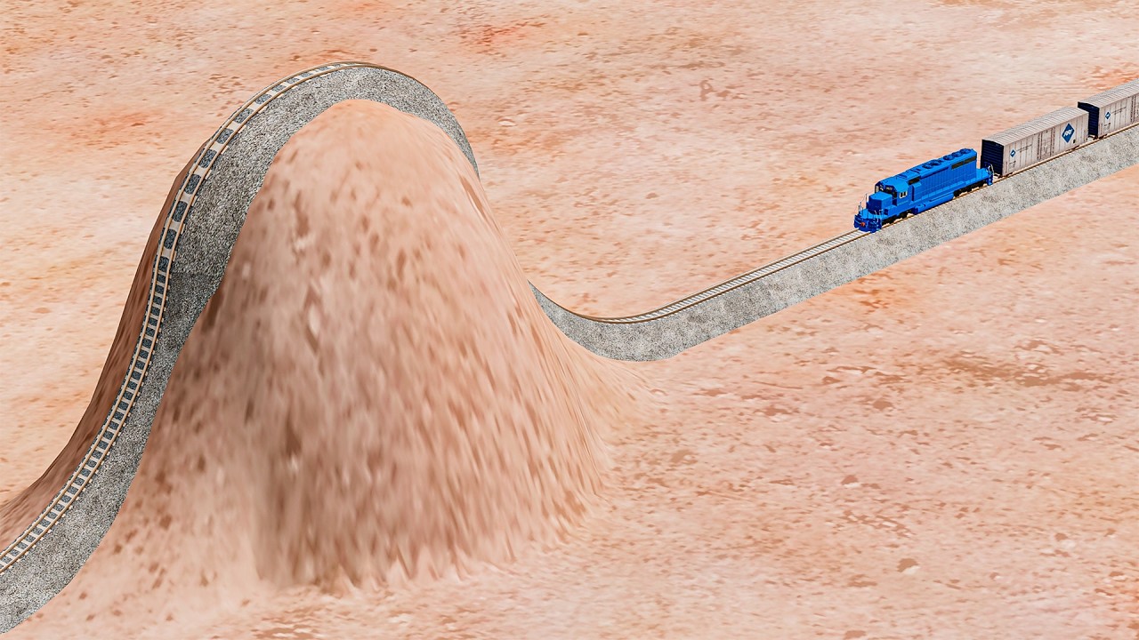 LONG TRAINS vs HUGE BULGE RAIL TRACK in BeamNG.Drive