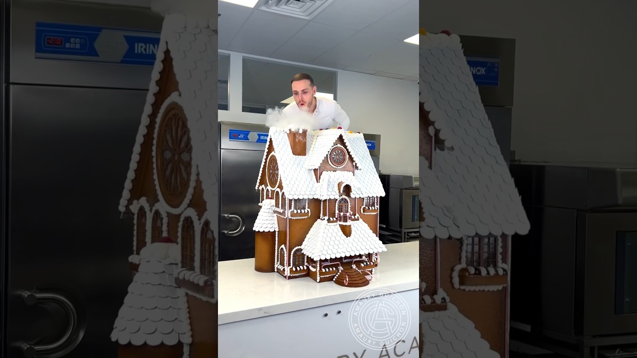 Chocolate Gingerbread House! ? I want to wish everyone a Merry Christmas! #amauryguichon #chocolate