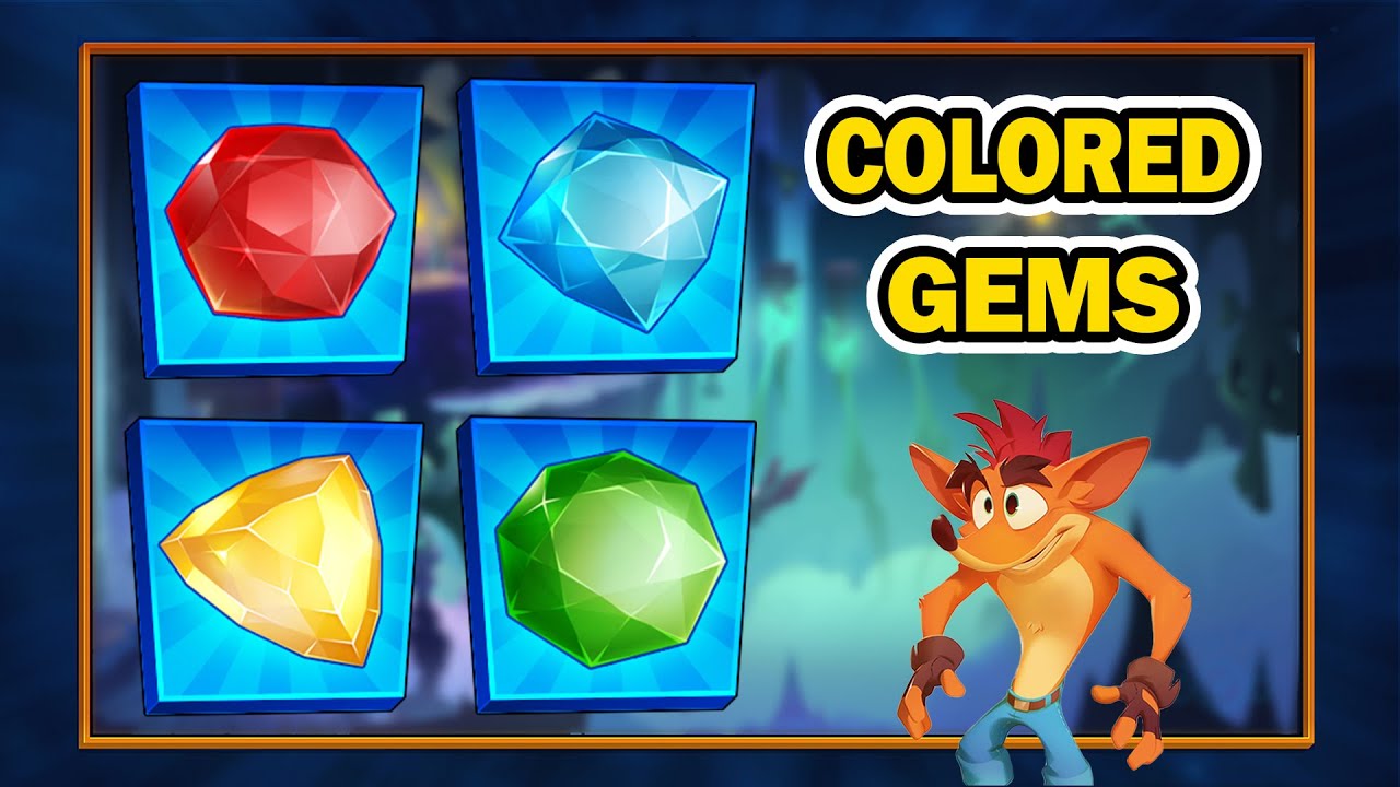 Crash Bandicoot 4 All Colored Gem Locations Red, Green, Blue, and Yellow Gems YouTube