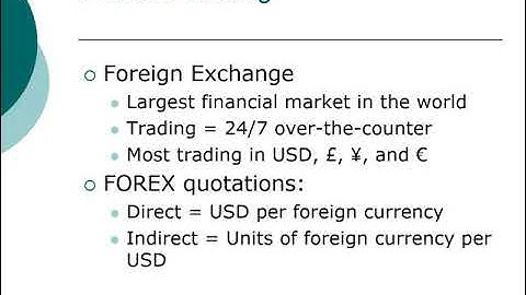 International Finance - Foreign exchange rates, an introduction (1/3)