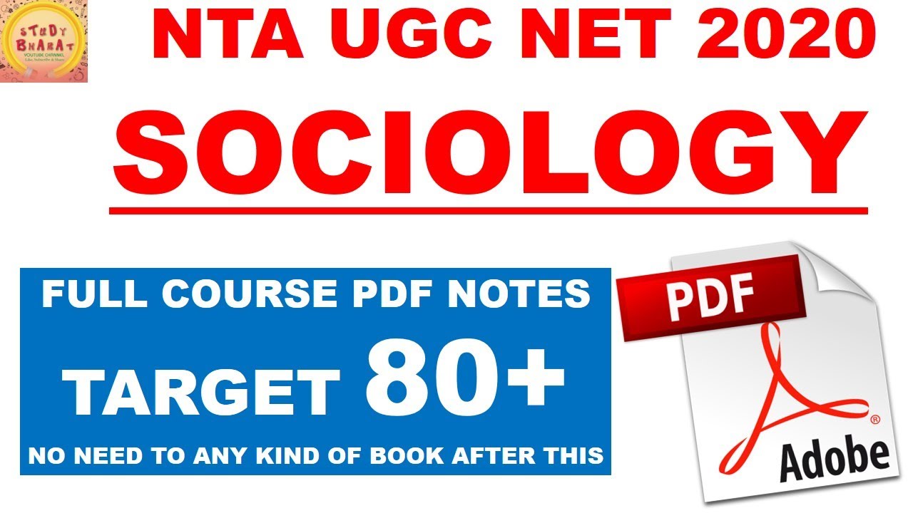Sociology Full course pdf Notes ugc net 2020