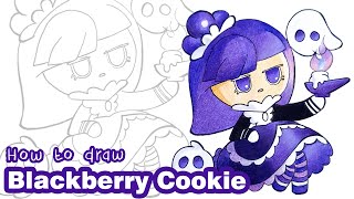How to draw Blackberry Cookie | Cookie Run Kingdom