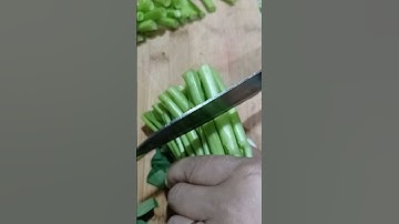 ASMR cutting stem of water spinach #shortsvideo #vegetable #cooking