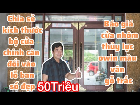 Video Báo giá cửa nhôm thủy lực màu gỗ trắc || cửa nhôm thủy... - youtube