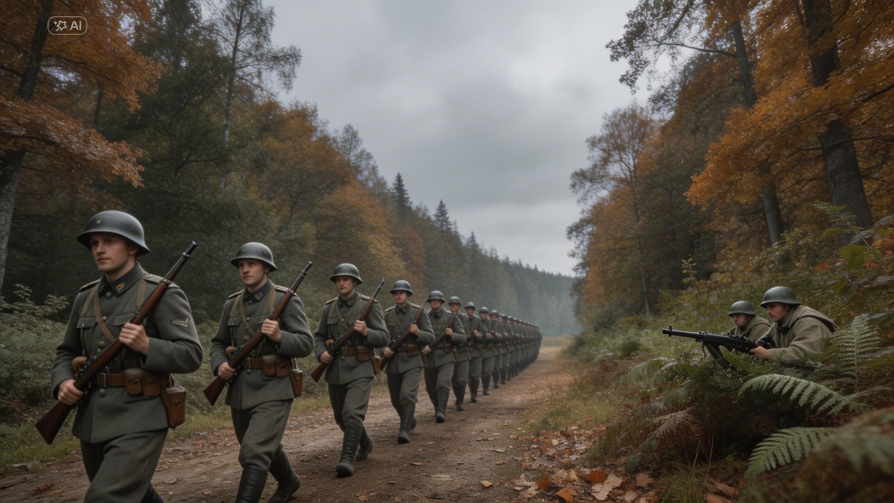 НЕМЦЫ ПОШЛИ по просеке — и местность всё решила