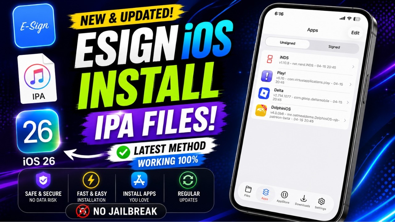 Esing Ios ESign is BACK| How to Install IPA Files Using ESign on iPhone/iPad ...