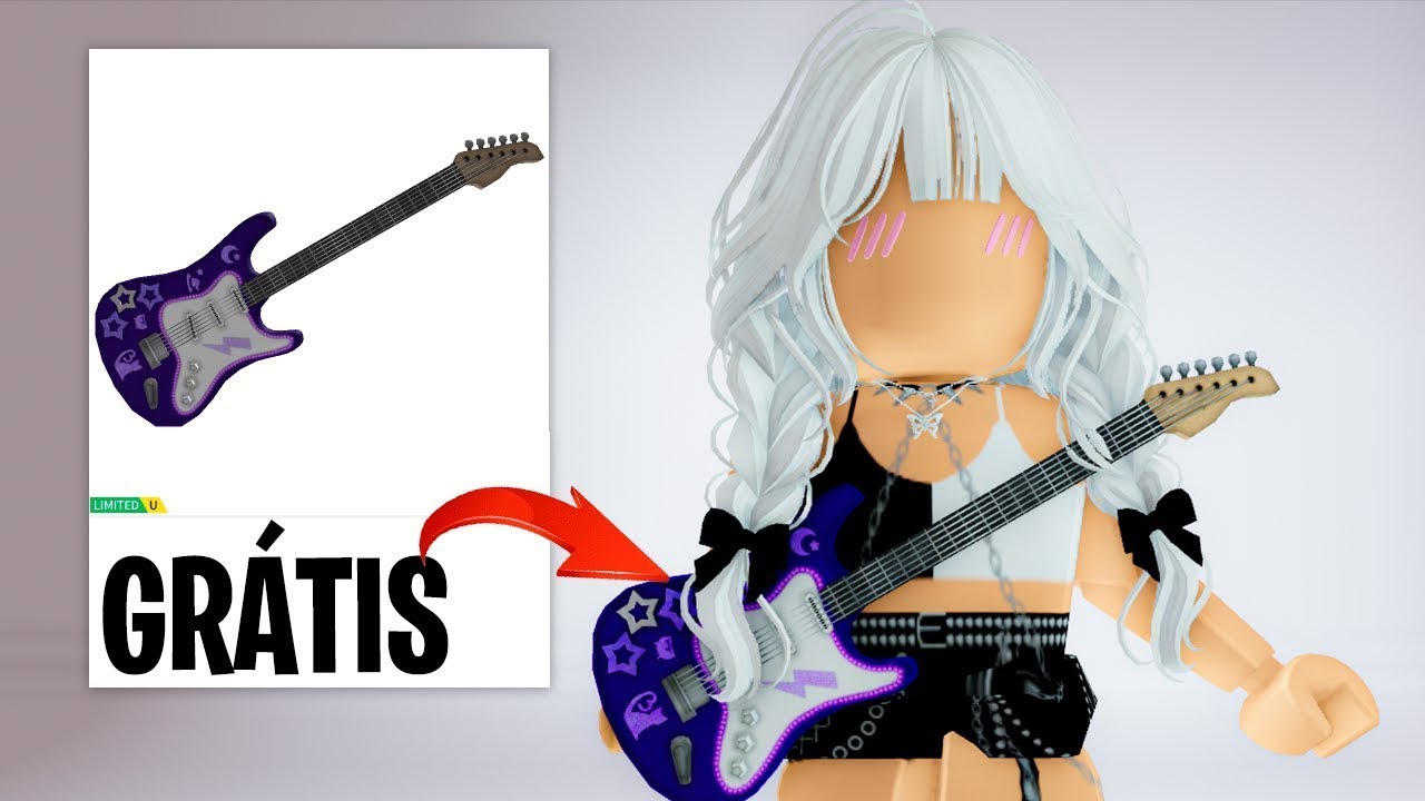 COMO PEGAR O ITEM GUITARRA NO ROBLOX I ITENS GRÁTIS NO ROBLOX YouTube