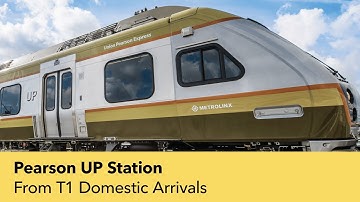 Find your way to the UP Express platform at Pearson Airport from Terminal 1 Domestic Arrivals