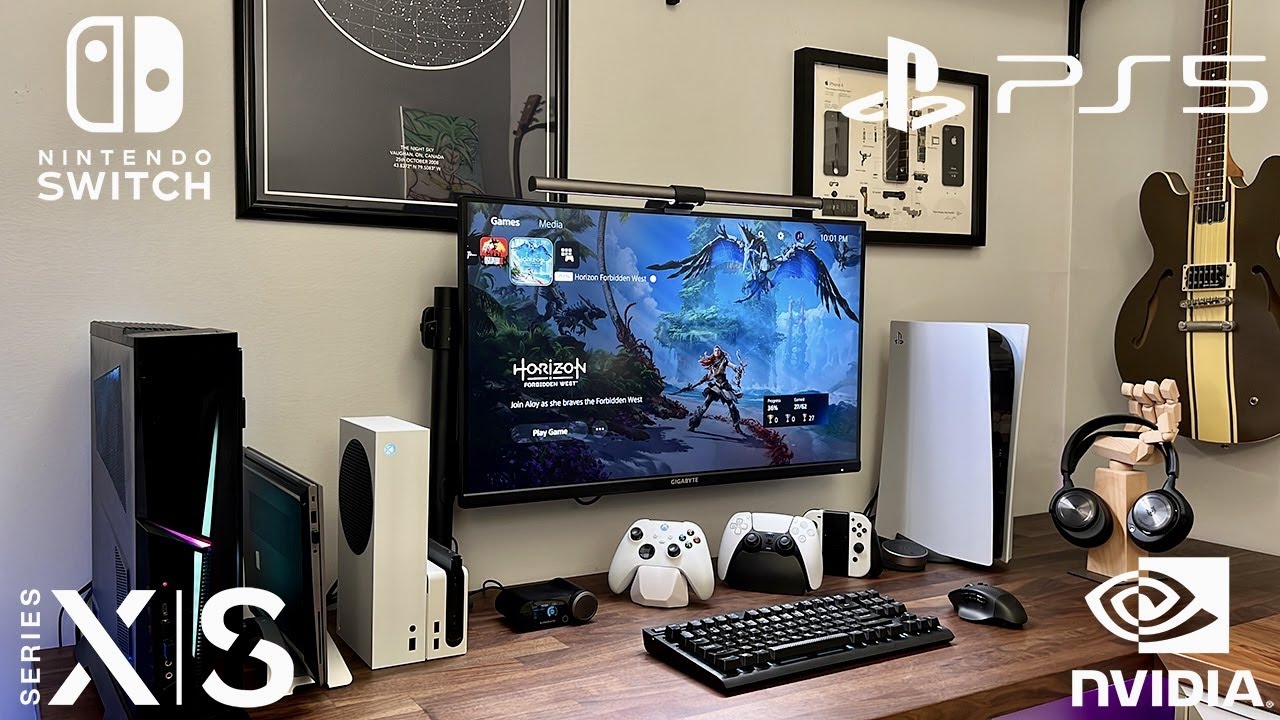 EVERY Gaming Console in One Monitor Setup - PS5 Series S PC Switch