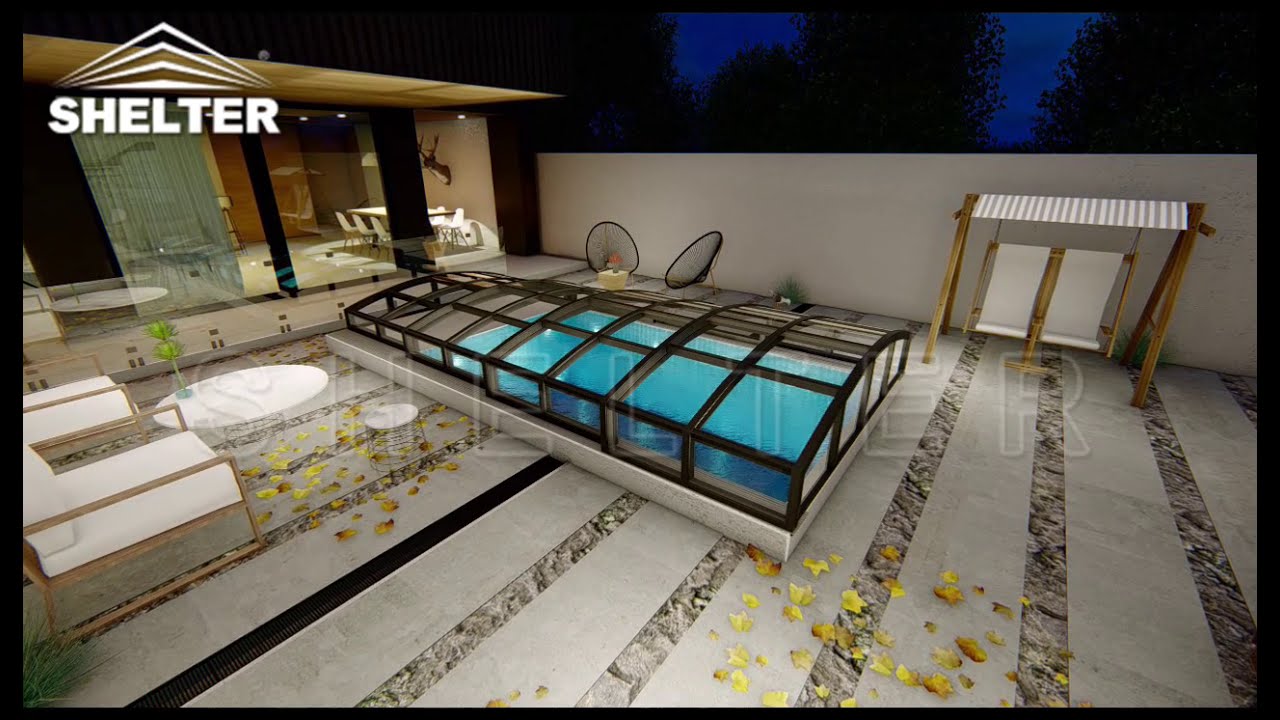 Shelter Low Line Retractable Pool Enclosure