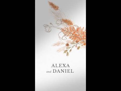 Beautiful Boho Wedding Invitations | Burnt Orange and Gold Digital Video Invite