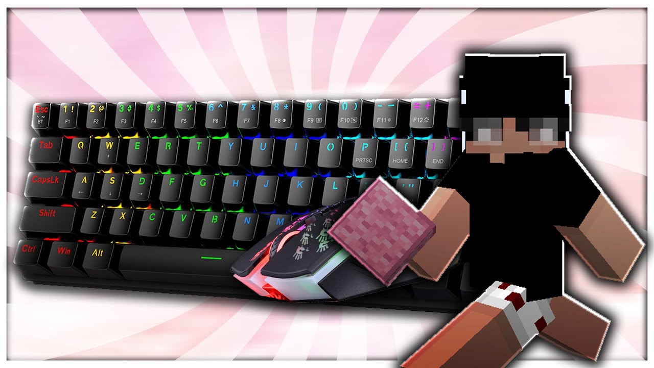 Keyboard + Mouse Sounds ASMR [Blue Switch] Hypixel Bedwars YouTube