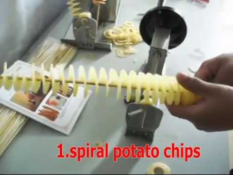 Electric Twist Potato Cutter French Fries Twist Hot Dog Tornado Potato  Slicer