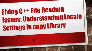 Fixing C++ File Reading Issues: Understanding Locale Settings in cnpy Library