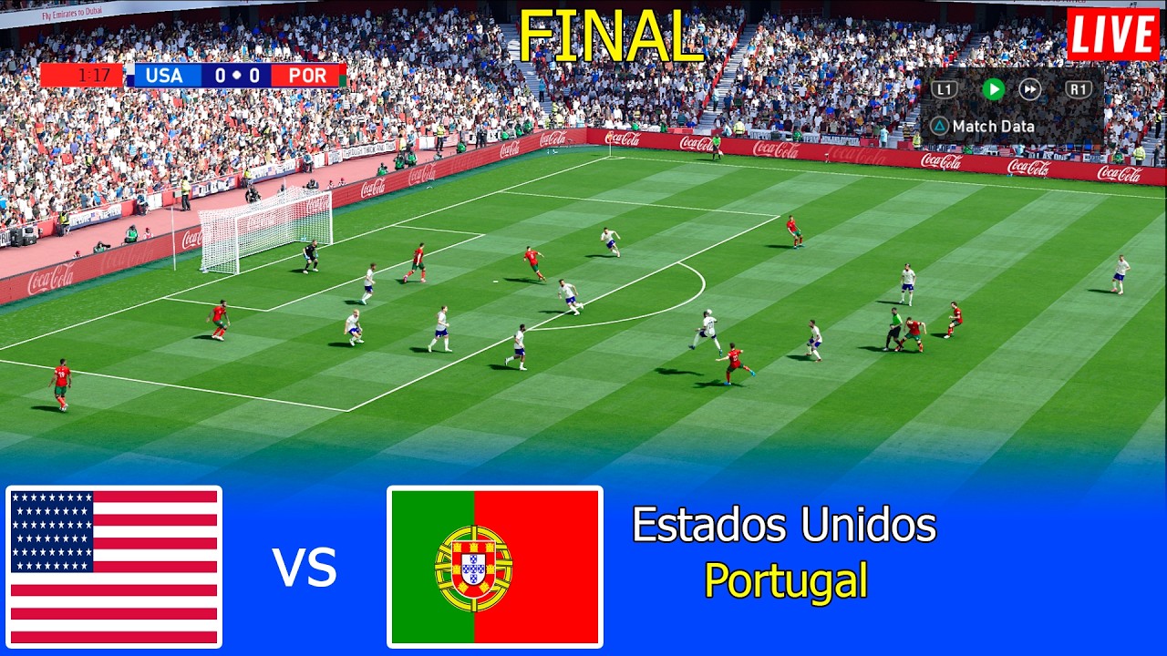 Estados Unidos vs Portugal Saudita-Final de la Copa Mundial de la FIFA 2026 USA Partido completo PES