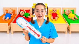 sofia pretends be doctor helps kids feel better