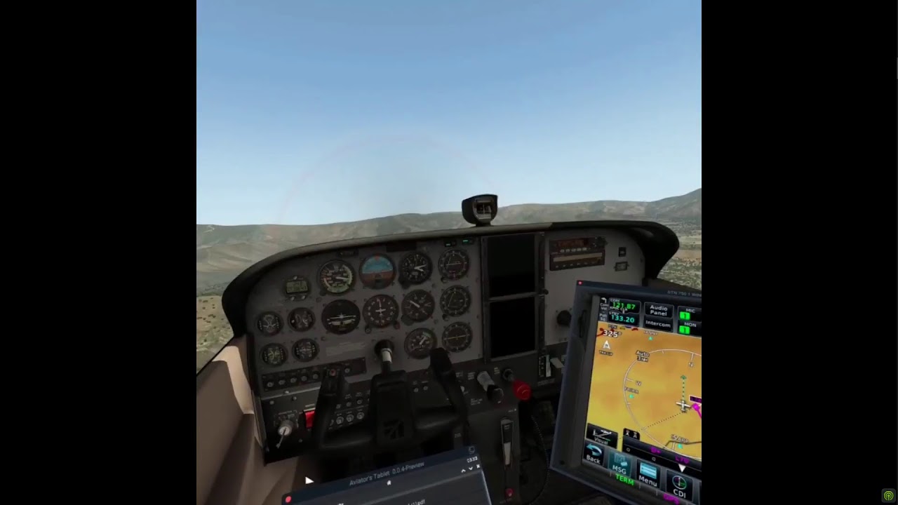 Oculus Quest Xplane 11 via ALVR Quest Recording of C172SP over Socal
