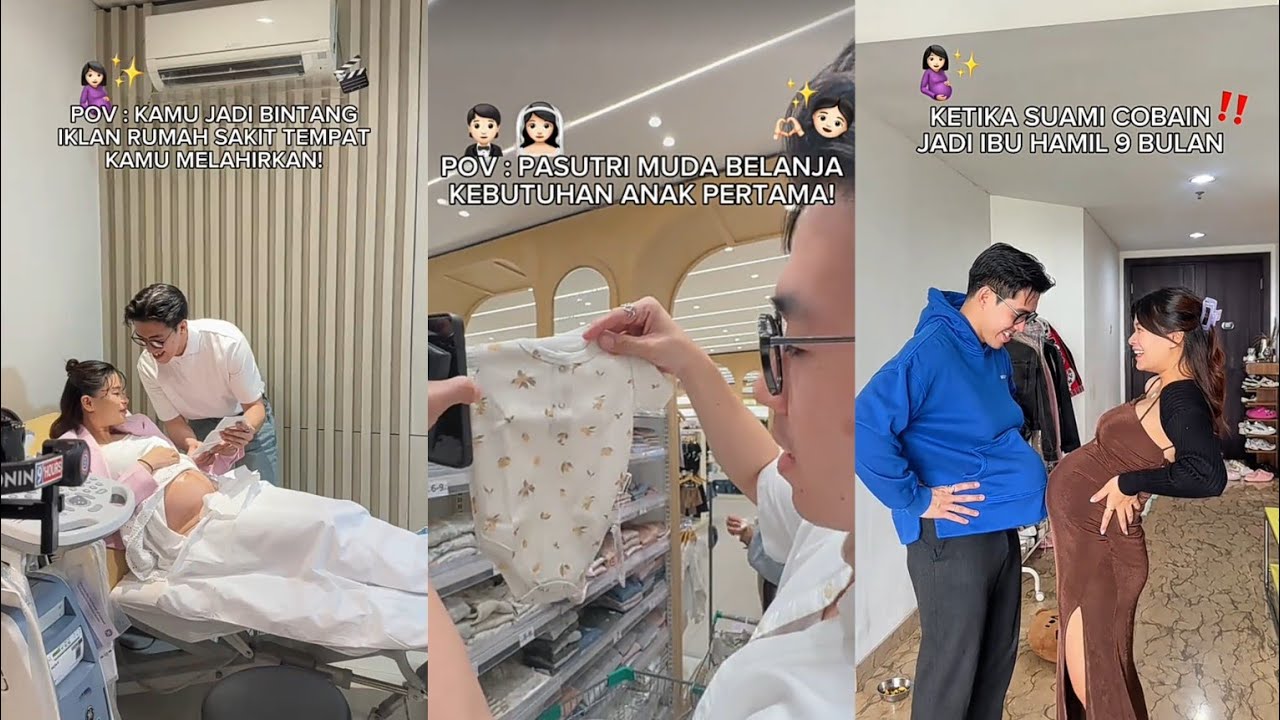 KETIKA SUAMI COBA JADI IBU HAMIL 9BULAN🌸🍒🍭🍬A DAY WITH VELIA 😍