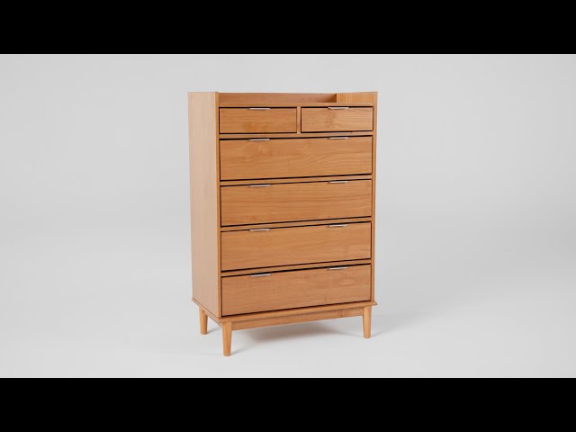 Walker Edison | Product Highlight | Bedroom | Dresser | Lee Mid-Century  Modern Wood Dresser - YouTube