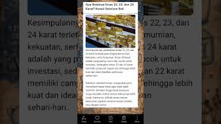 lihat model dan harga, padahal beda 22K, 23K, dan 24K bisa menentukan untung atau rugi! 💰✨ #shots