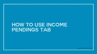 Reach ERP Software I Version 4 - How to use Pendings function in Income Tab?