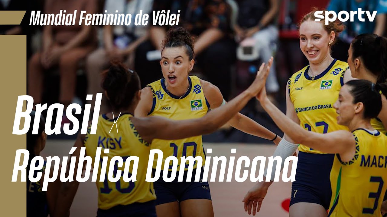 BRASIL 3 X 1 REP. DOMINICANA | MELHORES MOMENTOS | MUNDIAL FEMININO DE VÔLEI | sportv