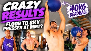 Who's The Strongest Floor To Sky Presser at MMT?! (40kg Deadball)