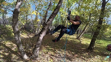 Ascend and Descend a tree using only a figure 8 and basic gear and get the rope back