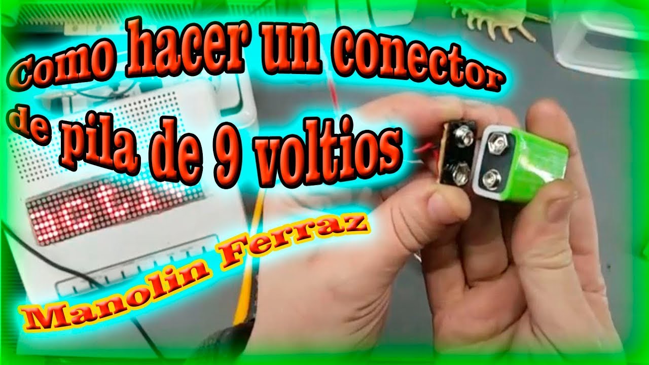 Como hacer un conector de bateria de 9 voltios. #quepuedeshacer #