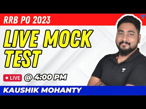 RRB PO Live Mock Test with Timer | Kaushik Mohanty