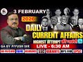 Current Affairs Today | 3 FEBRUARY 2026 | Banking Exams | Rbi Office Attendant | IBPS RRB PO CLERK
