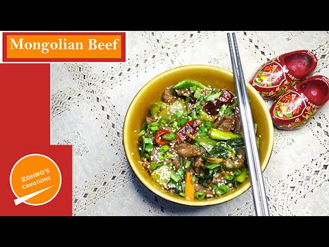 MONGOLIAN BEEF | How to make mongolian beef | by Zohra's Creations